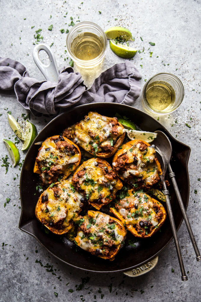 Burrito Honeynut Squash Boats www.thecuriousplate.com