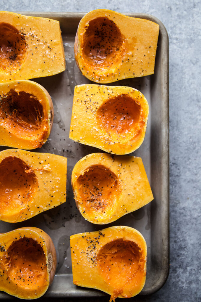 sliced honeynut squash