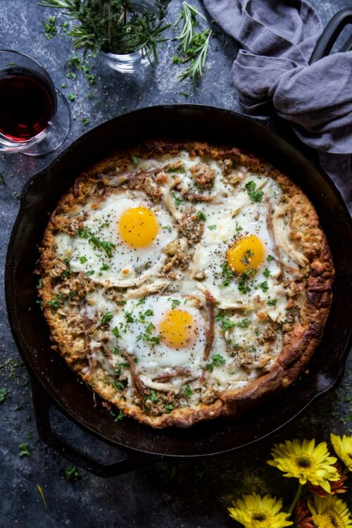 Leftover Thanksgiving Dutch Baby Pizza