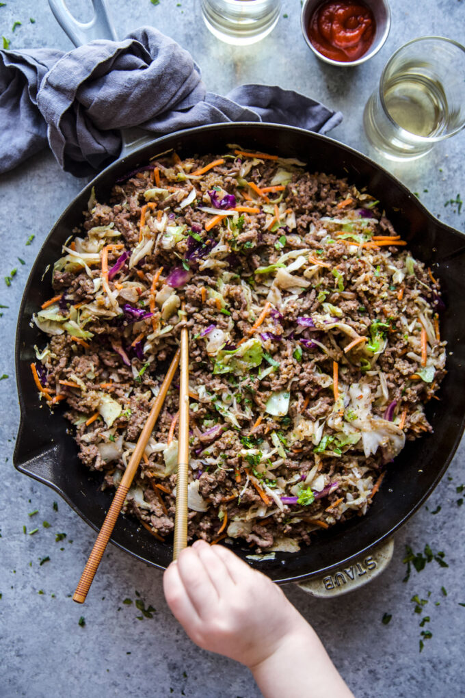 Unstuffed Egg Roll Skillet www.thecuriousplate.com