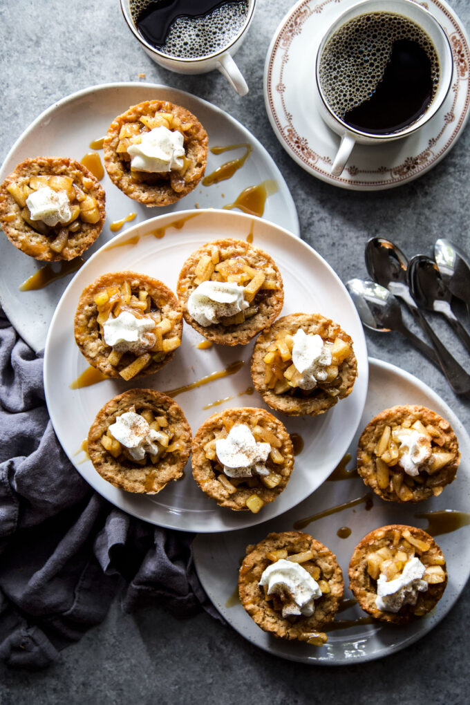 apple pie cookie cups www.thecuriousplate.com