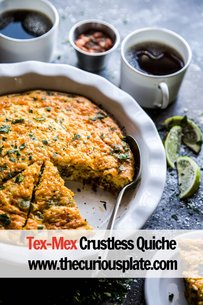 Tex-Mex Crustless Quiche www.thecuriousplate.com