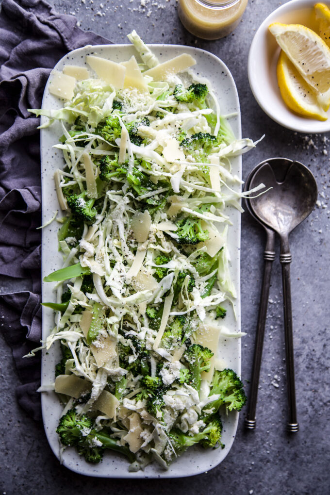 Broccoli Caesar Salad www.thecuriousplate.com.