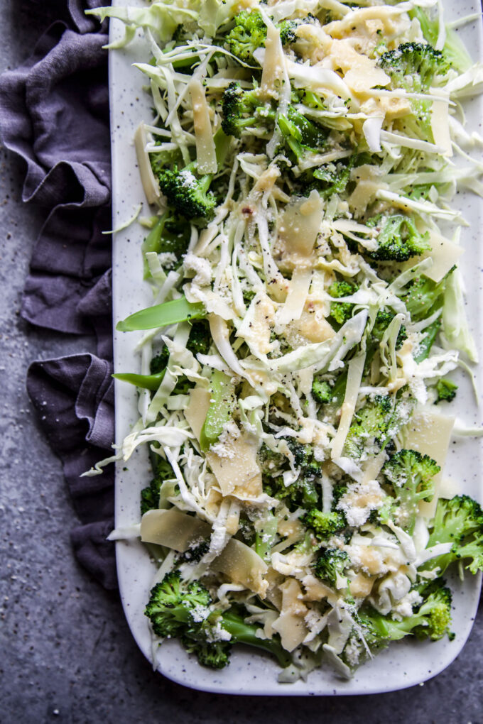 Broccoli Caesar Salad www.thecuriousplate.com.