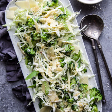 Broccoli Caesar Salad www.thecuriousplate.com.