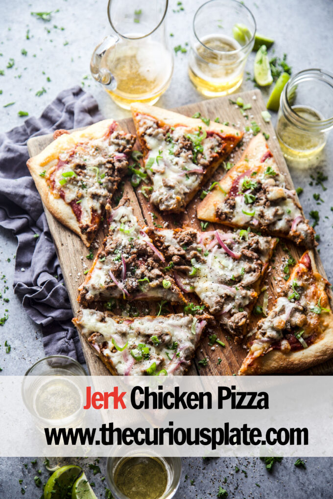 Jerk Chicken Pizza www.thecuriousplate.com