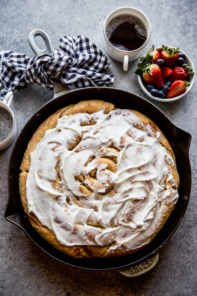 Giant Skillet Cinnamon Roll