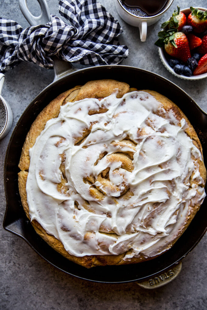 Giant Skillet Cinnamon Roll