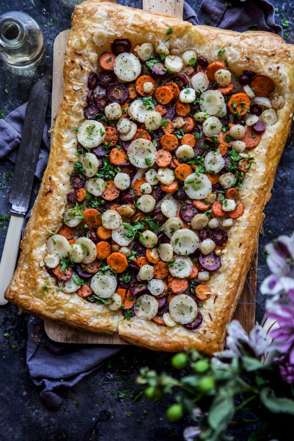 Caramelized Carrot Tart with Fresh Dill