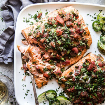 Cilantro Tomato Smoked Salmon www.thecuriousplate.com