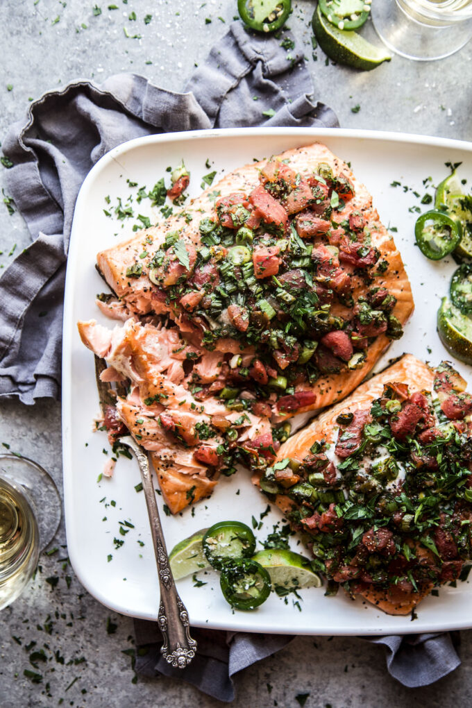 Cilantro Tomato Smoked Salmon www.thecuriousplate.com