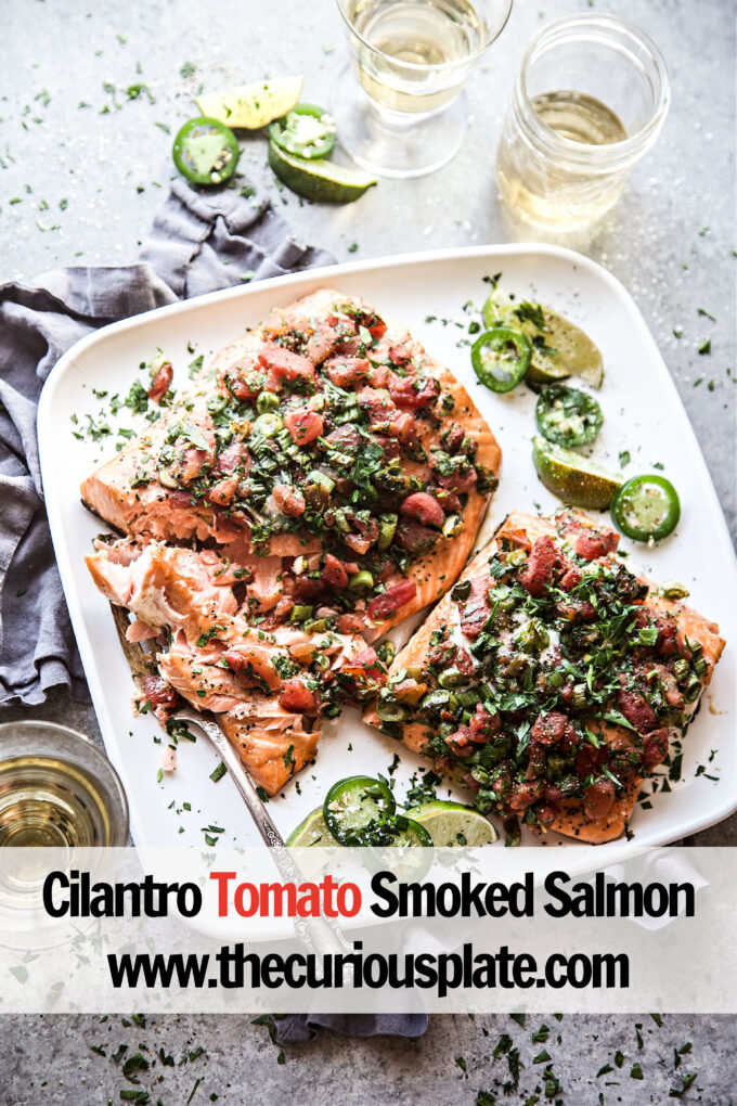 Cilantro Tomato Smoked Salmon www.thecuriousplate.com