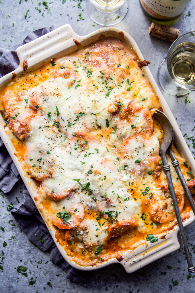 Easy Sweet Potato Lasagna with Burrata