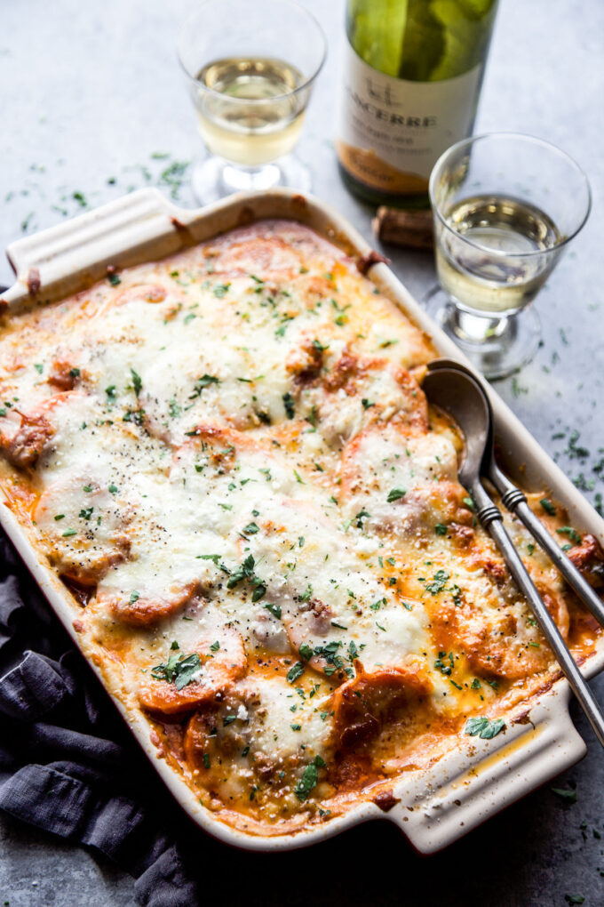 Easy Sweet Potato Lasagna with Burrata