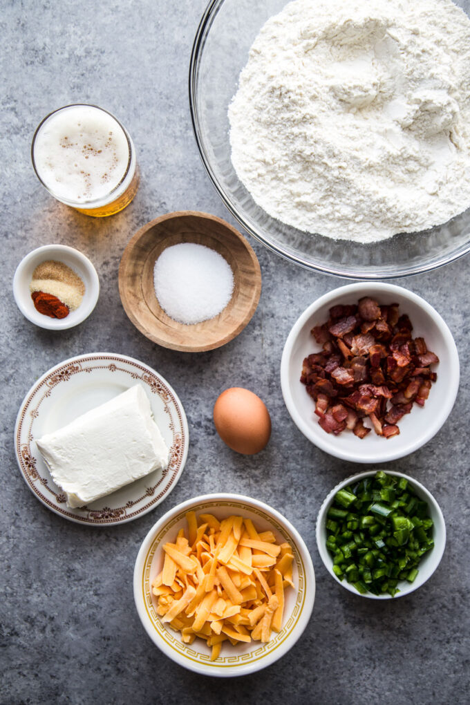 ingredients used to make the beer cheese bread