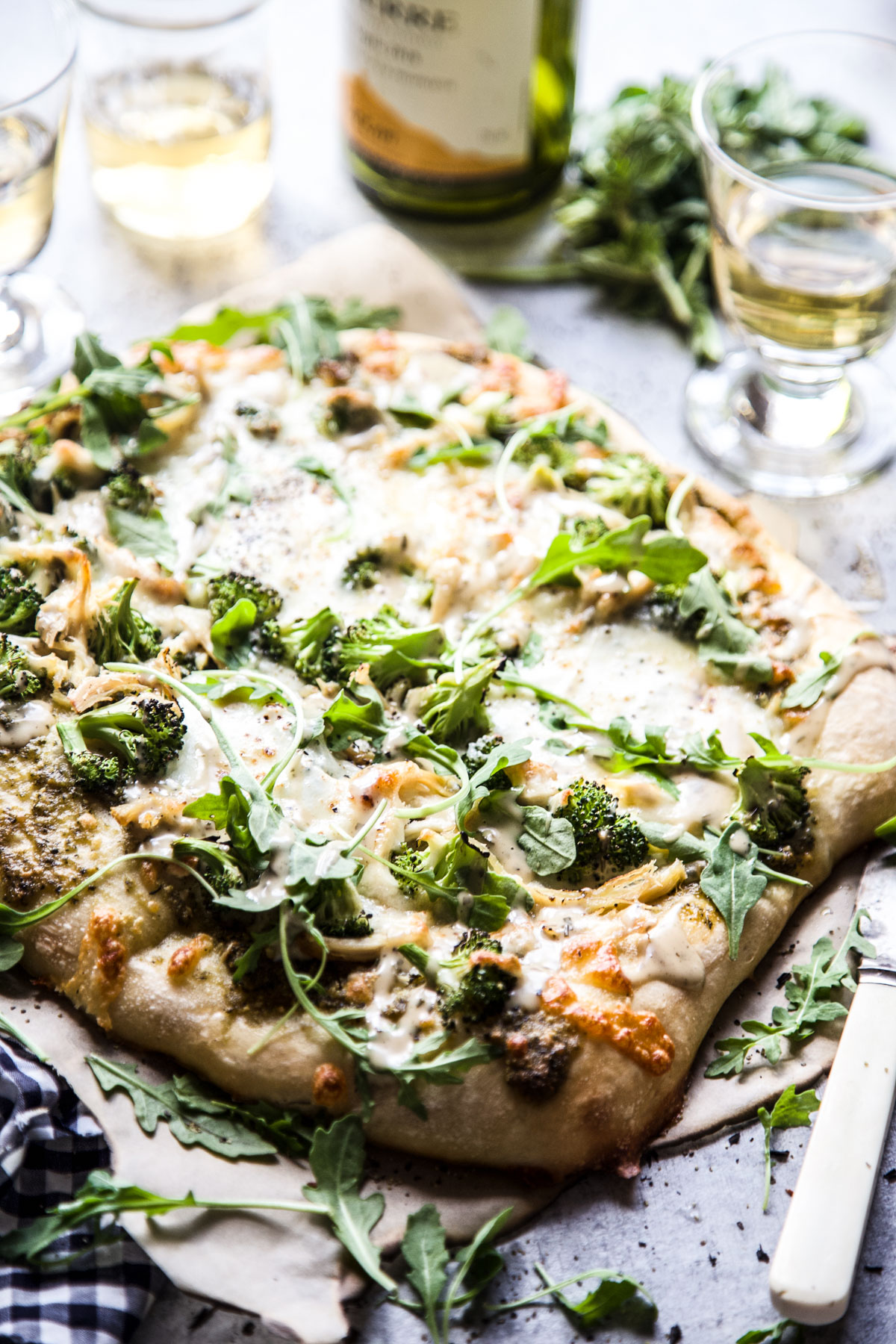 Easy Green Goddess Chicken Pizza