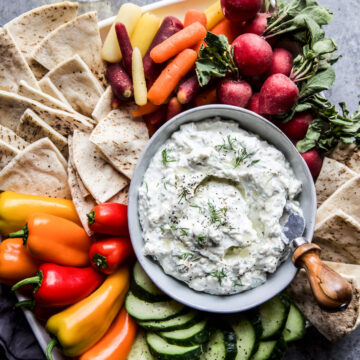 Easy Greek Feta Dip www.thecurioupslate.com