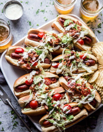 Easy Cobb Style Hot Dogs www.thecuriousplate.com
