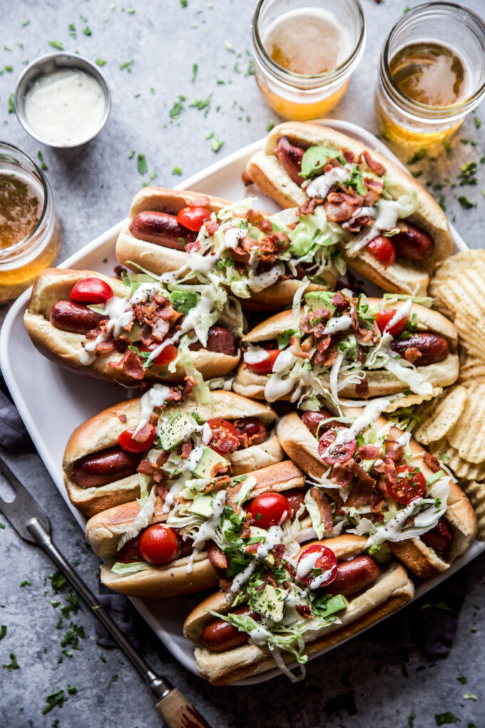 Easy Cobb Style Hot Dogs www.thecuriousplate.com