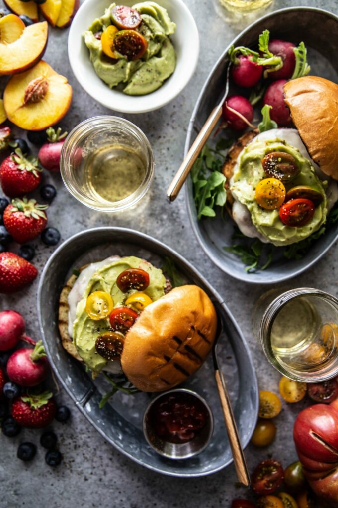 summer garden guacamole burger