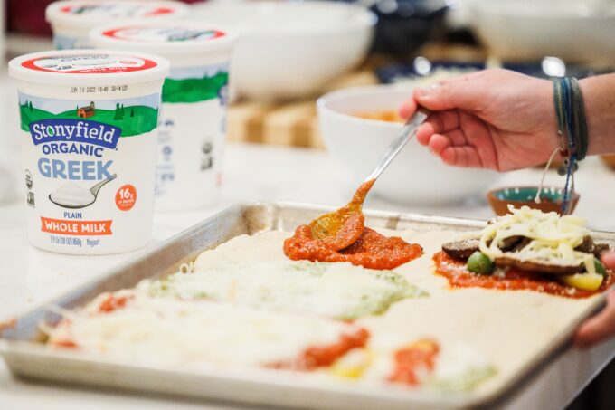 stonyfield two-ingredient pizza dough