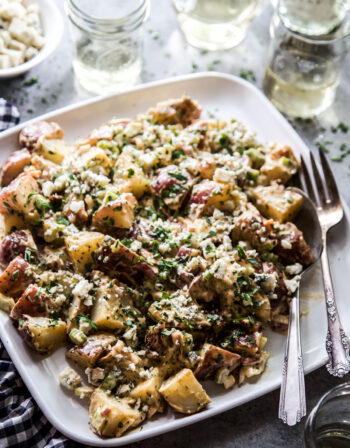 barbecue-bacon-and-blue-cheese-potato-salad www.thecuriousplate.com