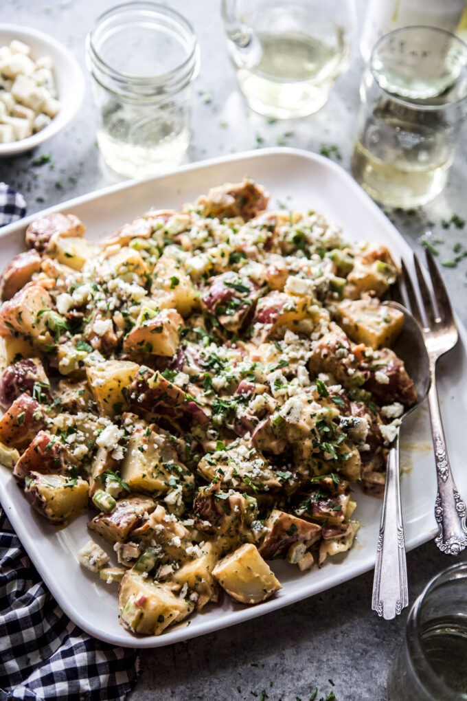 barbecue-bacon-and-blue-cheese-potato-salad www.thecuriousplate.com