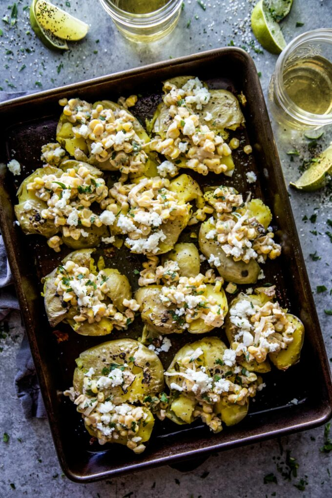 Mexican Street Corn Smashed Potatoes