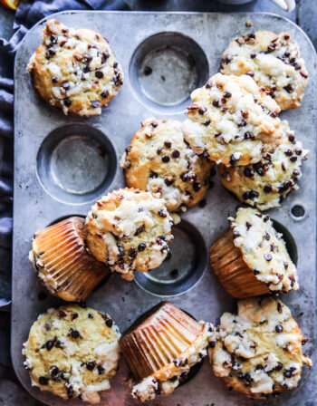 orange chocolate chip muffin www.thecuriousplate.com