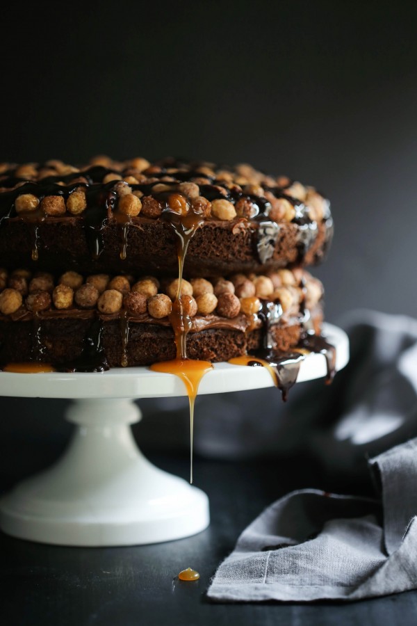 Reeses-Puffs-Chocolate-Cake-with-Chocolate-Peanut-Butter-Frosting