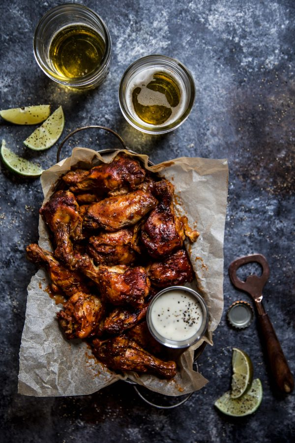 Slow Cooker Bourbon Chipotle Wings