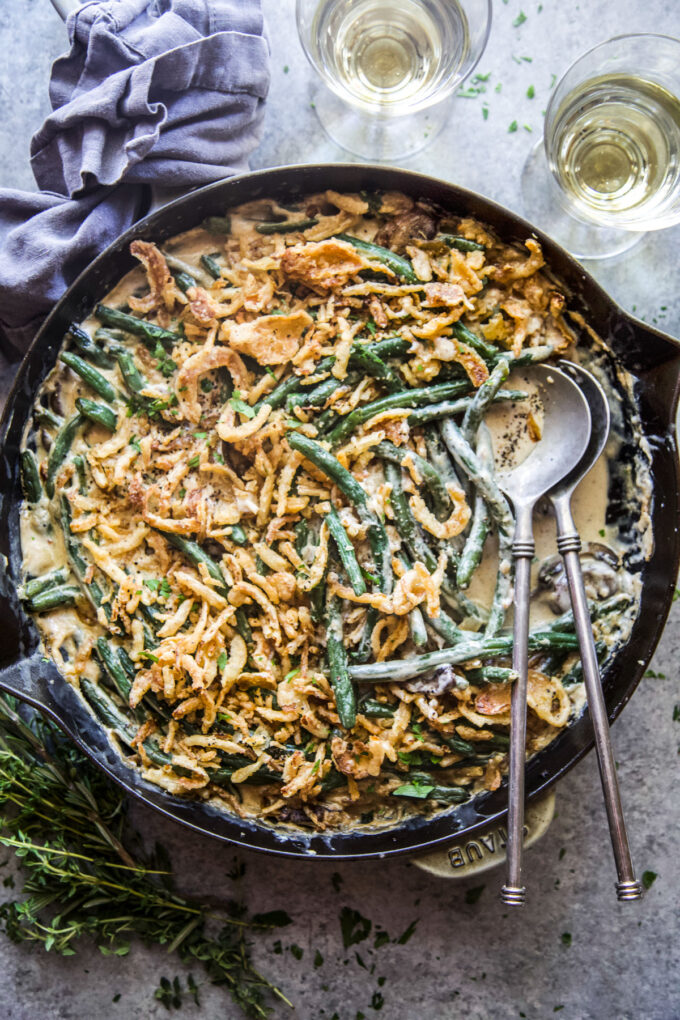 Homemade Green Bean Skillet Casserole www.thecuriousplate.com