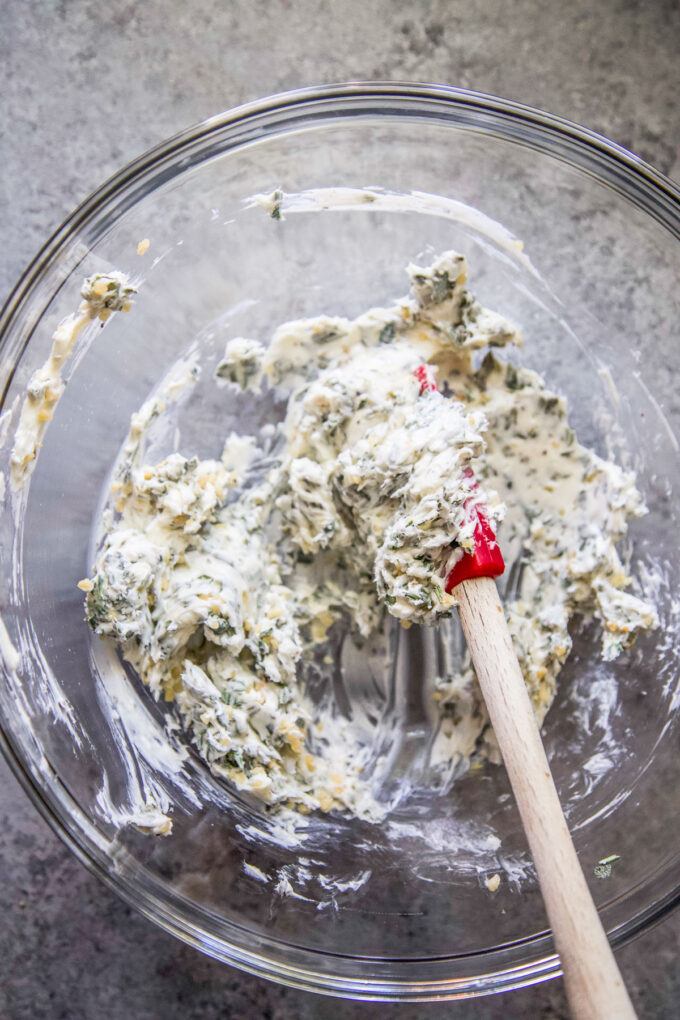 whipped herb butter in a bowl