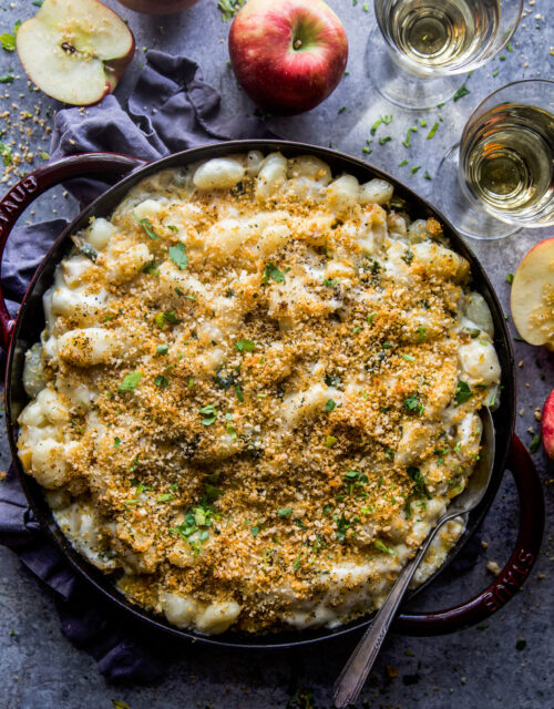 Apple & Poblano Gnocchi Bake with Smoked Cheddar Cheese www.thecuriousplate.com