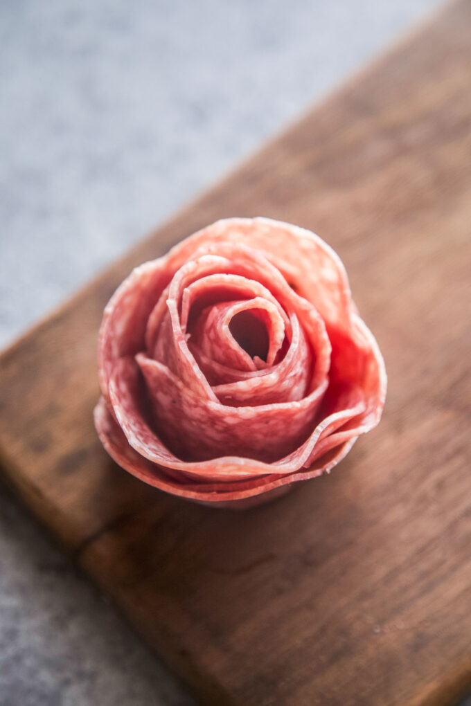 how to make a salami rose