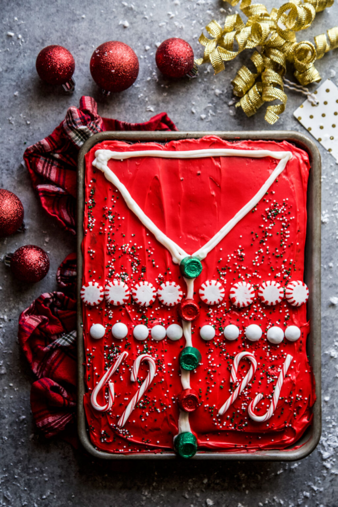 ugly sweater christmas cake