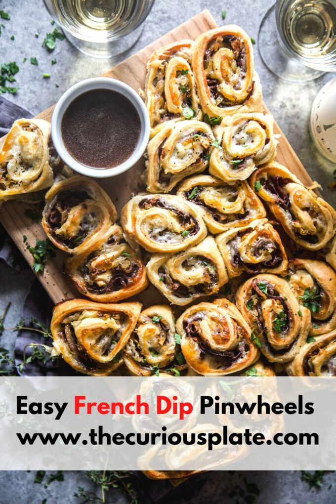 easy french dip pinwheels www.thecuriousplate.com
