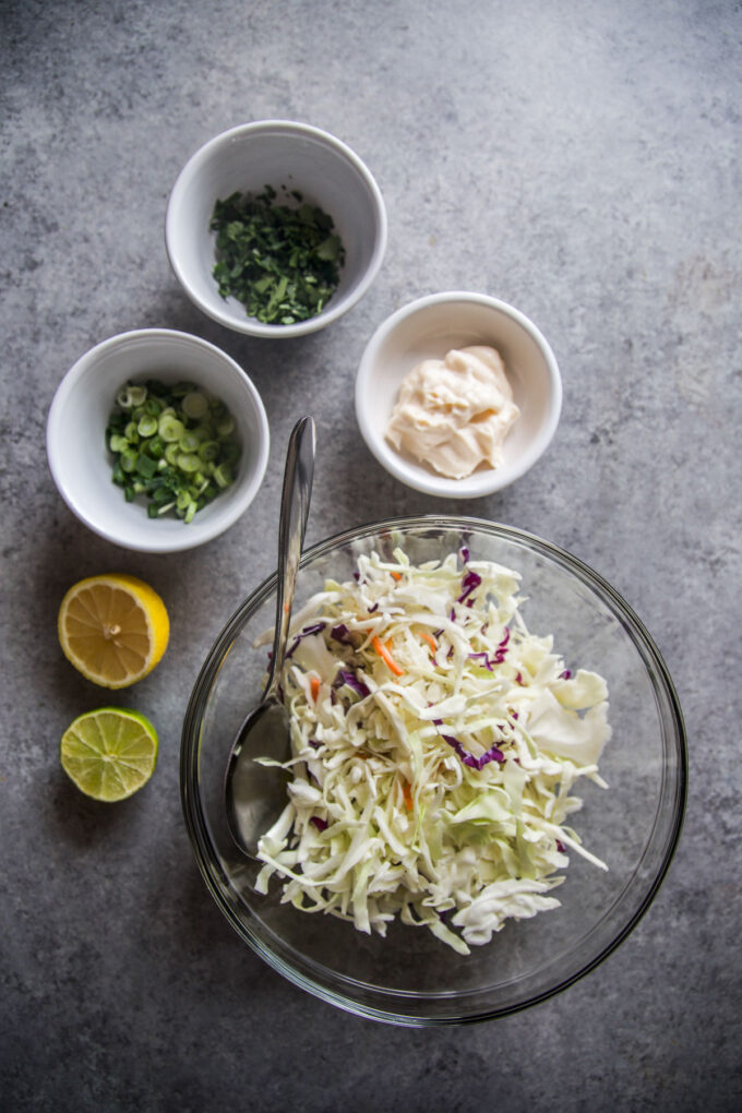 ingredients used to make a citrus slaw