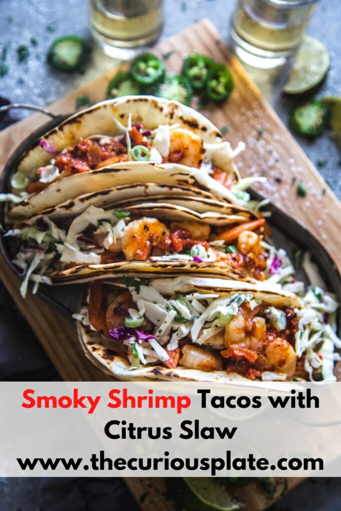smoky shrimp tacos with citrus slaw www.thecuriousplate.com.