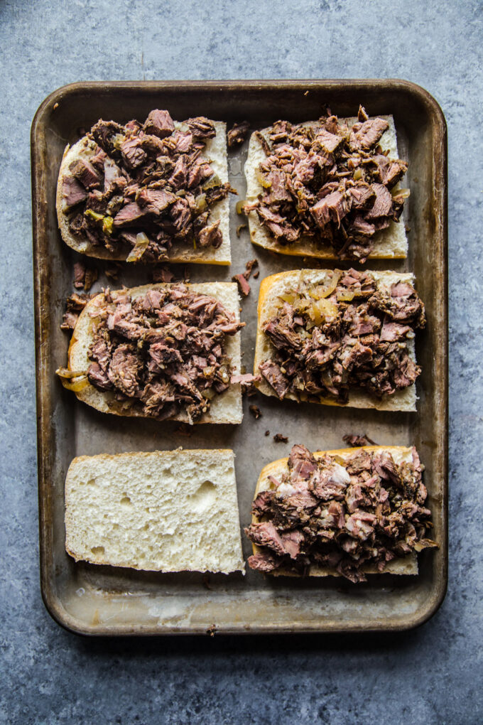 slow cooker shredded pot roast sandwiches without cheese