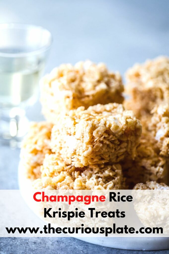 champagne rice krispie treats www.thecuriousplate.com