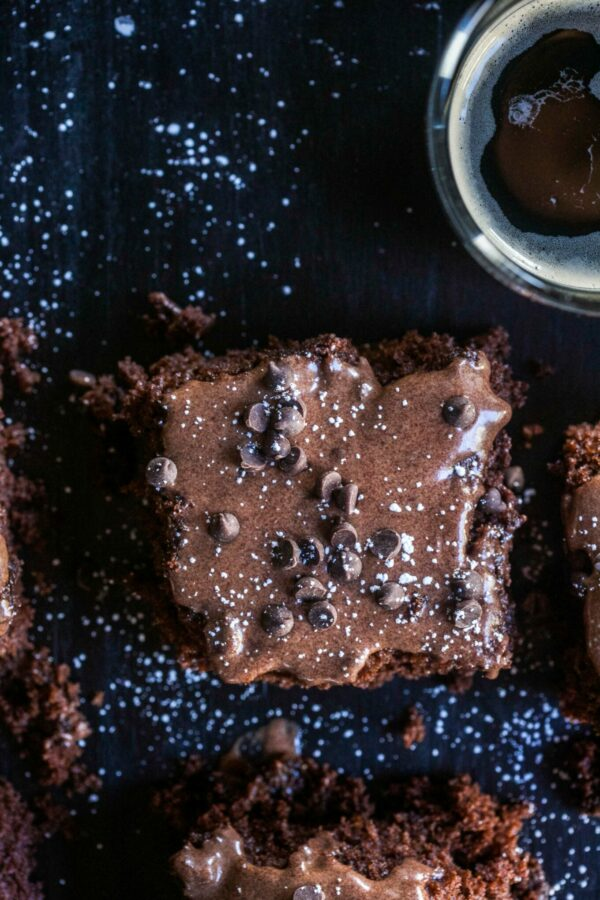 Chocolate Snack Cake with Guinness Ganache Frosting