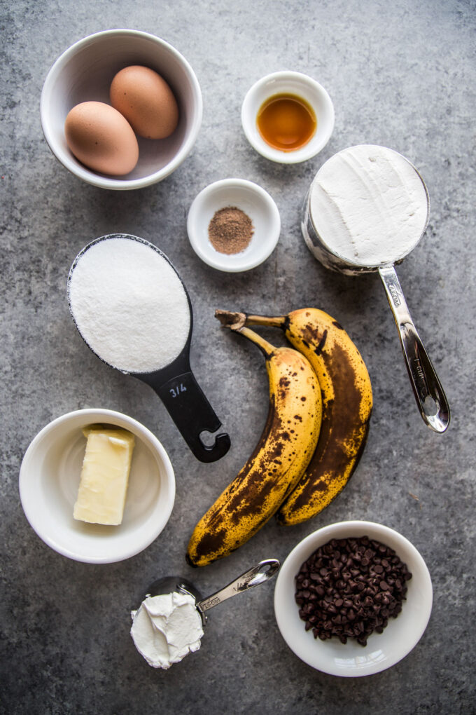 ingredients needed to make the banana cake