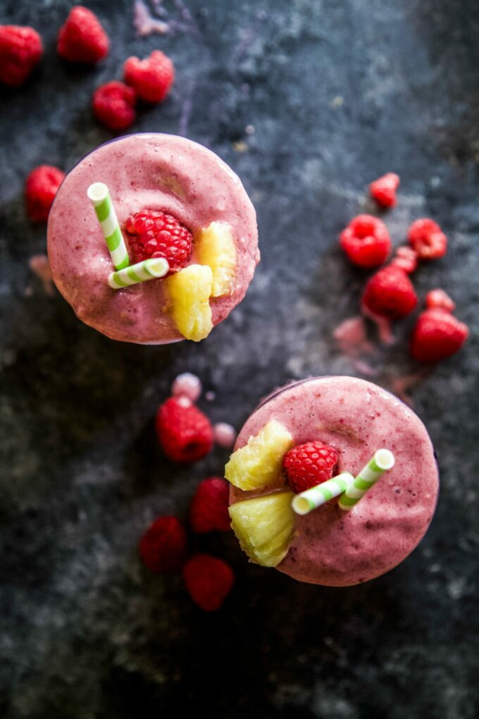 Raspberry Mango Protein Smoothie