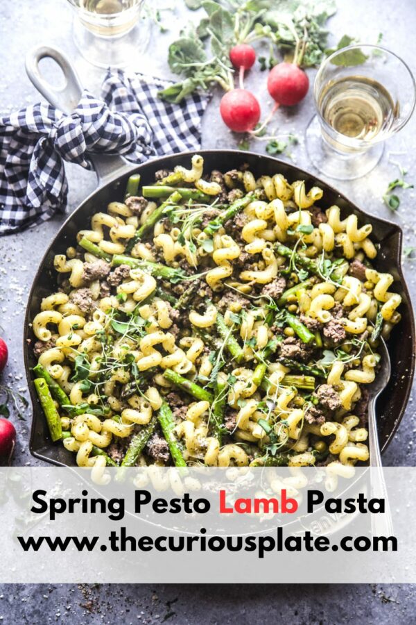 Spring Pesto Lamb Pasta
