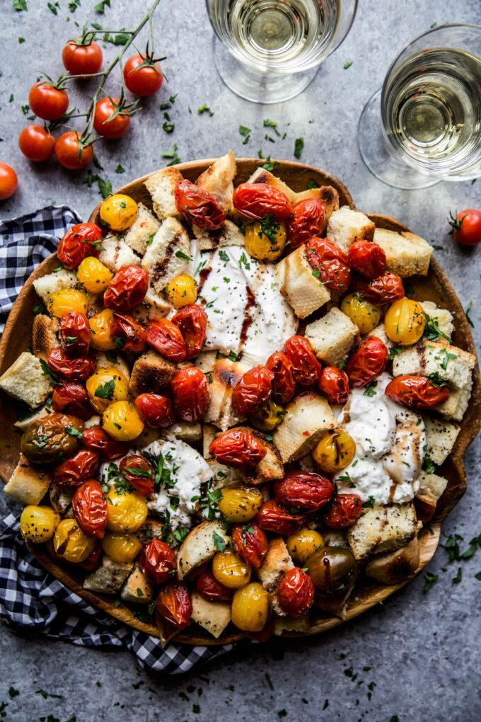 Za'atar Spiced Tomatoes & Chickpea Flatbread 