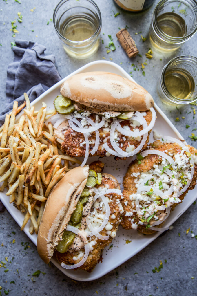 Chipotle Fried Chicken Sandwich with Queso Fresco