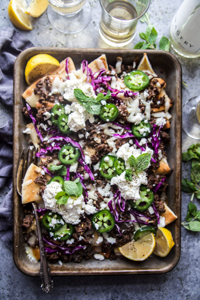 beef pita nachos