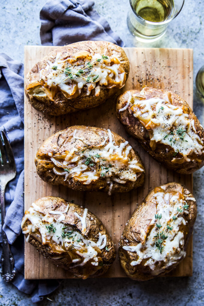 french onion baked potatoes 