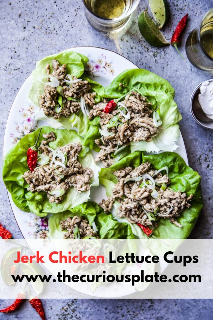 Jerk Chicken Lettuce Cups www.thecuriousplate.com